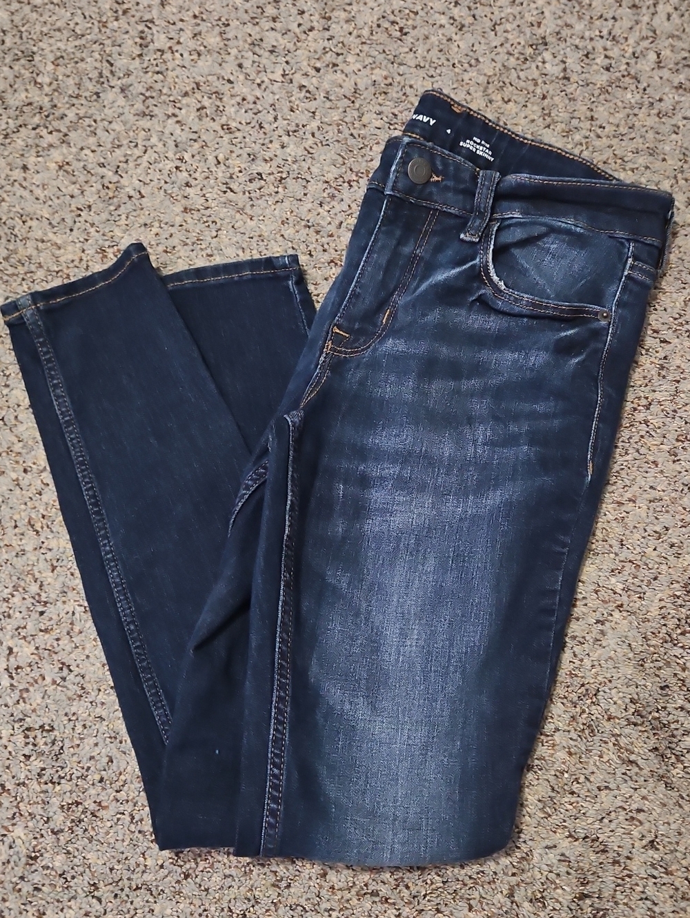 Old Navy Dark Blue Rockstar Super Skinny Jeans